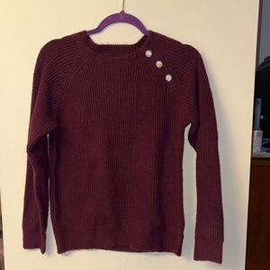Knox Rose Violet Sweater with Shoulder Buttons